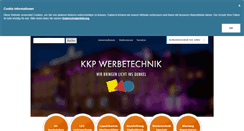 Desktop Screenshot of kkp-werbetechnik.de