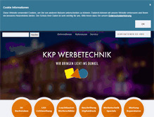 Tablet Screenshot of kkp-werbetechnik.de